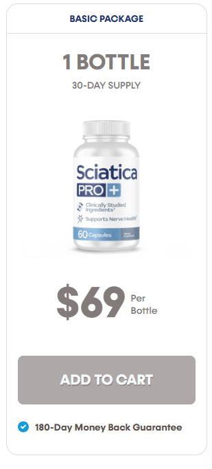 SciaticaPro 1-bottle pack – Order now for sustained nerve relief